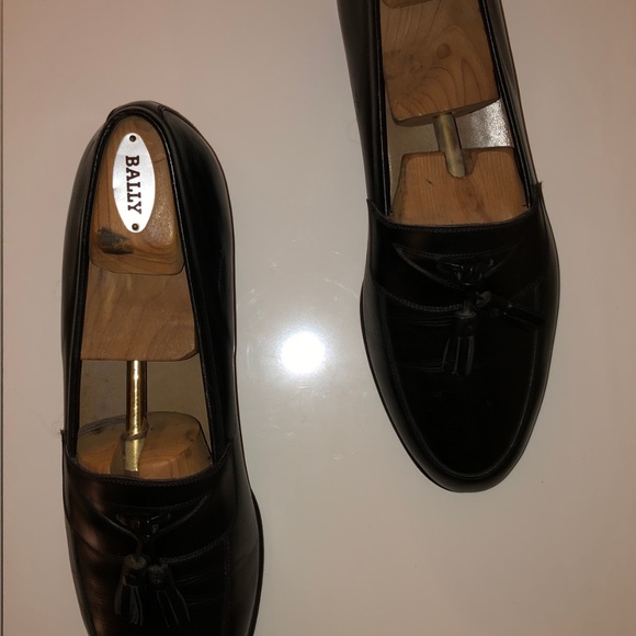 Bally Mens Leather Loafers with Tassel - Picture 7 of 8